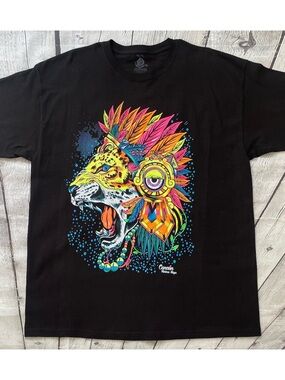 Expressate Neon Tribal Warrior Jaguar Tee